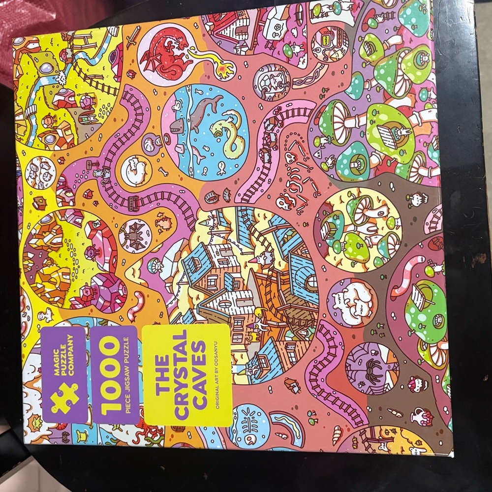 1000-Piece 'The Crystal Caves' Puzzle - Colorful Illustrated Box